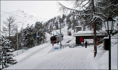 Rippelalp station halfway up the mountain